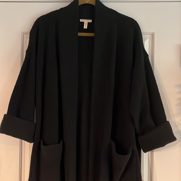 Eileen Fisher Merino Wool Boucle Duster Sweater/Coat - Picture 2 of 12